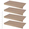 [US Local Warehouse] Set of 4 Wire Shelf Cover 0.32in Thick Removable Wire Rack Covers Easy To Clean and Install PVC Pantry Shelf Cover for Kitchen Pantrys Bathroom Office Shelving (43x20x3in)