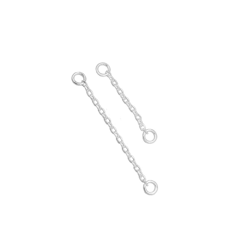 1 Piece 925 Sterling Silver Solid Color Chain Jewelry Accessories