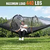 [US Local Warehouse] Camping Hammock with Mosquito Net Waterproof Rainfly 3 Point Hammock Tent 660 LBS Load Capacity 2-Person Tree Tent Hammocks for Outdoor Backpacking & Hiking