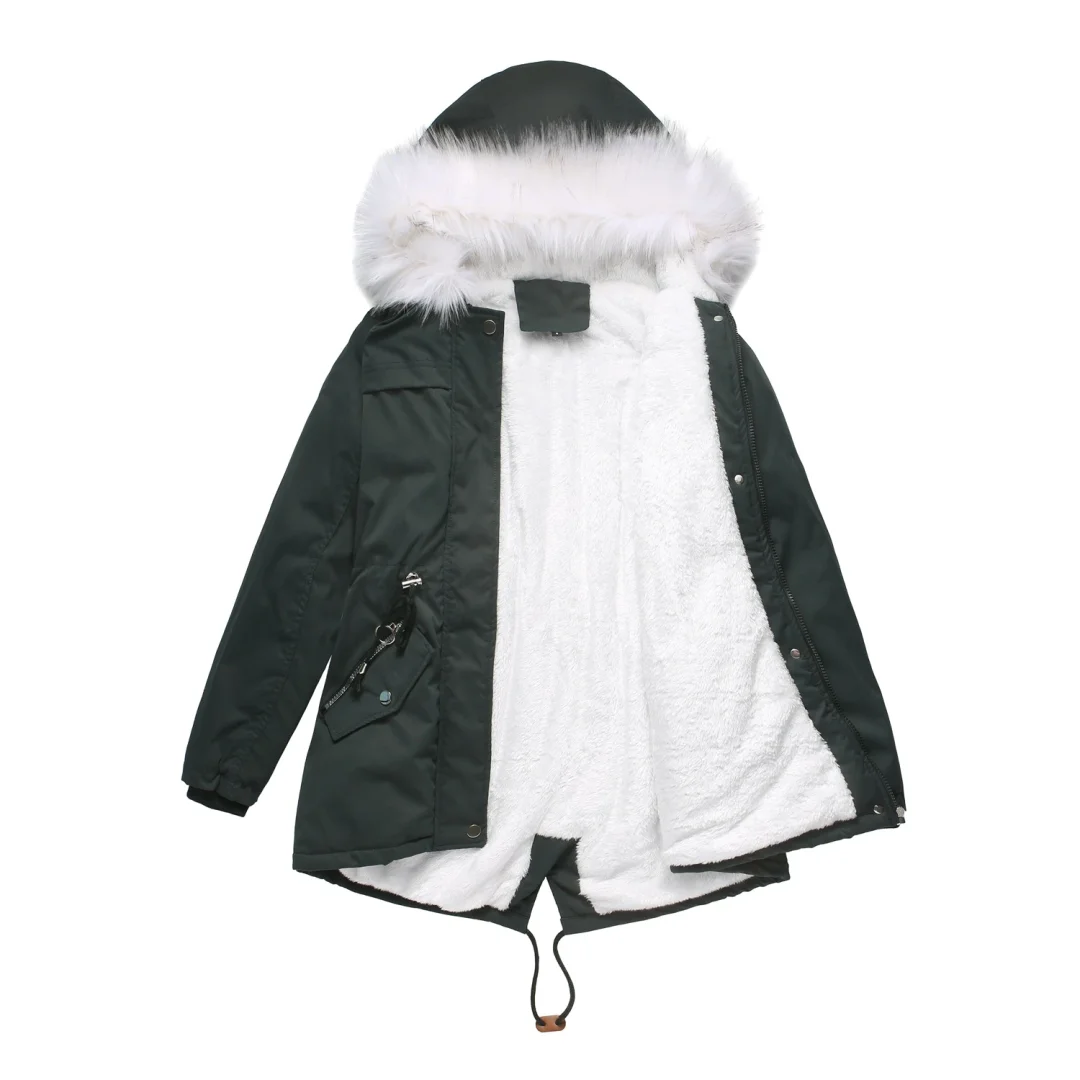 Women's Cotton Coat Fur Collar Loose Winter Jacket