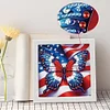 Butterfly Flower 5D DIY Partial Special Shaped Drill Diamond Painting With Frame Kit 17.2x17.2cm