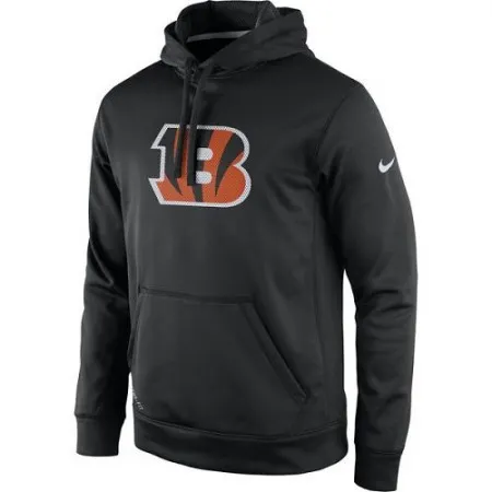 Men's Cincinnati Bengals  Black Practice Performance Pullover Hoodie