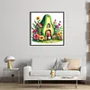 Gnome Hut-Partial 11CT Stamped Cross Stitch Bead Embroidery 36*36cm/14.17*14.17in tapestrymarket