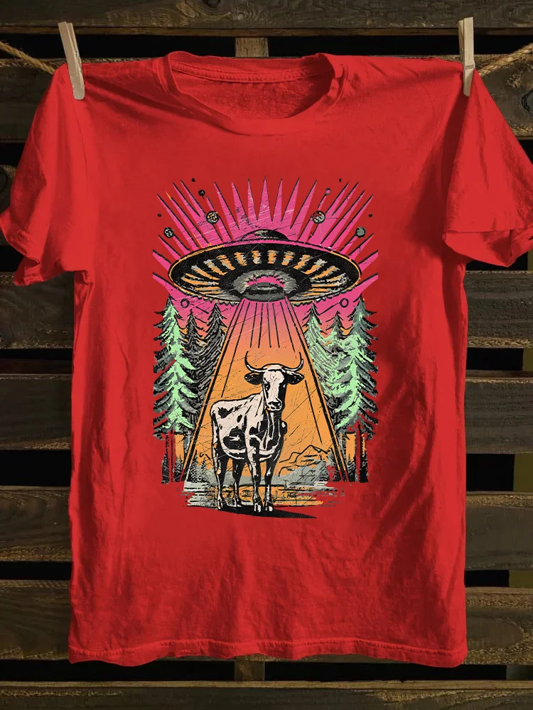 UFO Cow Abduction T-shirt