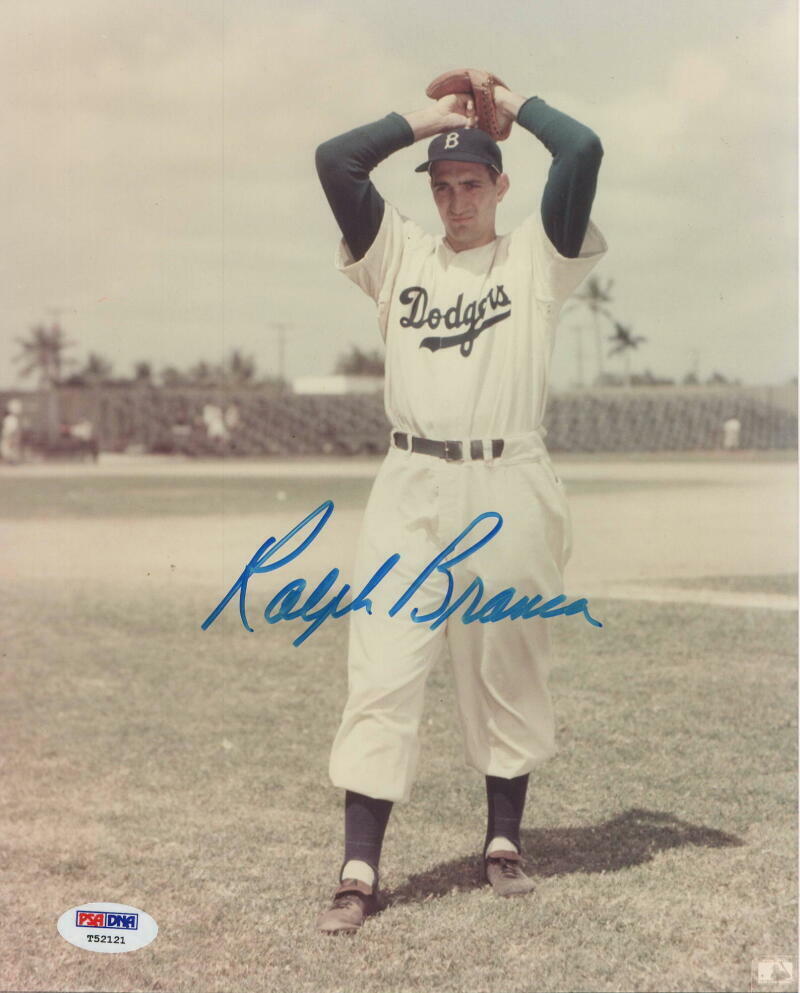 RALPH BRANCA SIGNED AUTOGRAPH 8x10 Photo Poster painting - THE SHOT HEARD ROUND THE WORLD PSA