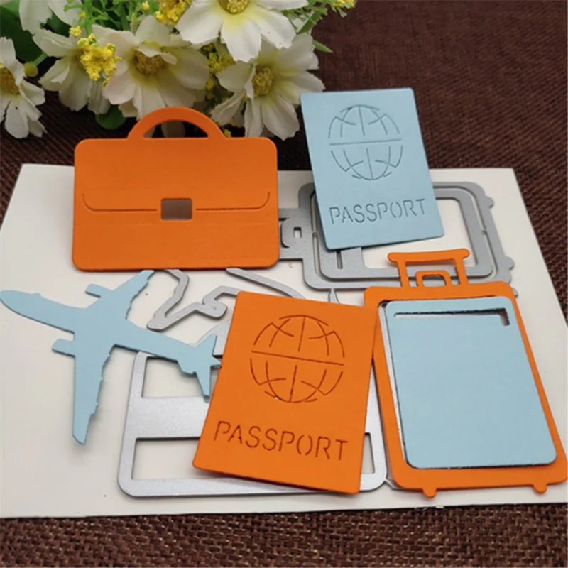 Travel set Metal Cutting Dies Stencils For DIY Scrapbooking Decorative Embossing Handcraft Die Cutting Template