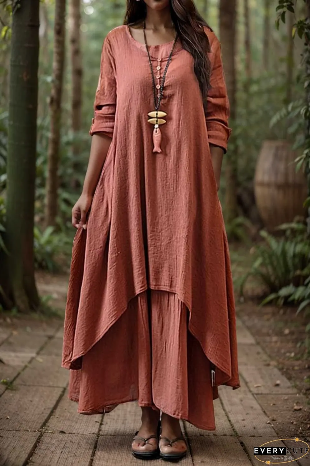 women s plus size casual dress swing dress solid color long dress maxi dress long sleeve button two piece v neck