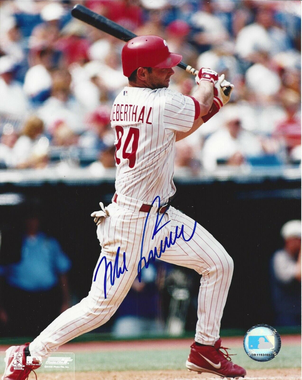 Mike Lieberthal autographed 8x10 Philadelphia Phillies#S1098