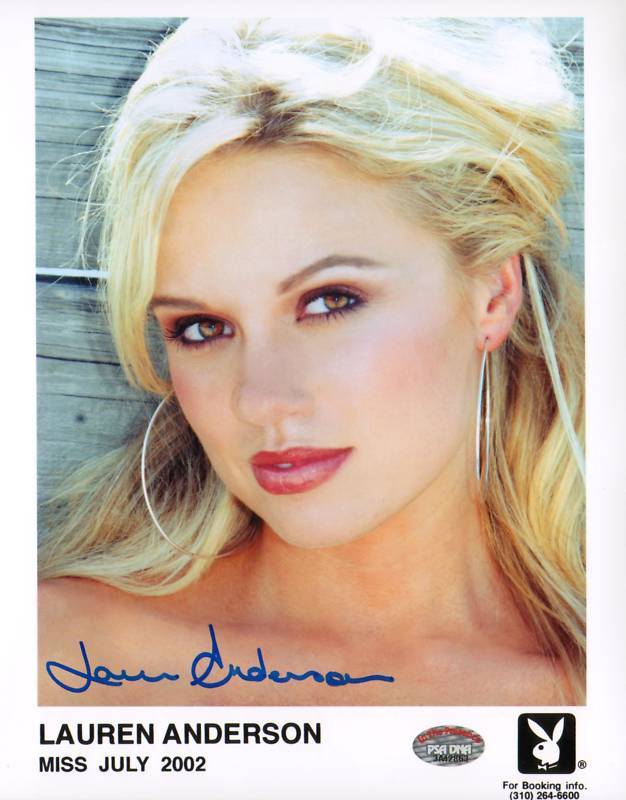 Lauren Anderson Signed Playboy 8x10 Photo Poster painting PSA/DNA COA Playmate Headshot Picture