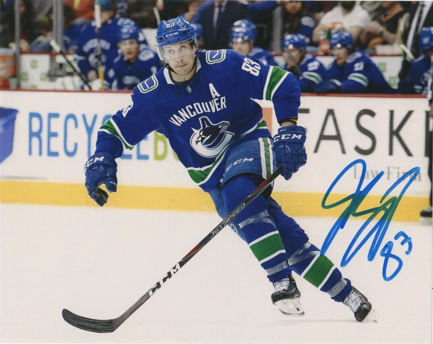 Vancouver Canucks Jay Beagle Signed Autographed 8x10 NHL Photo Poster painting COA #8