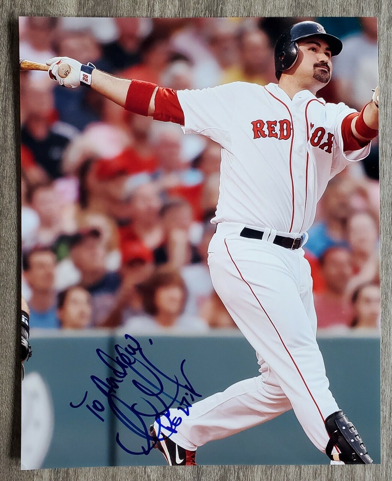 Adrian Gonzalez Signed Boston Red Sox 8x10 Photo Poster painting Fenway Park LEGEND RAD