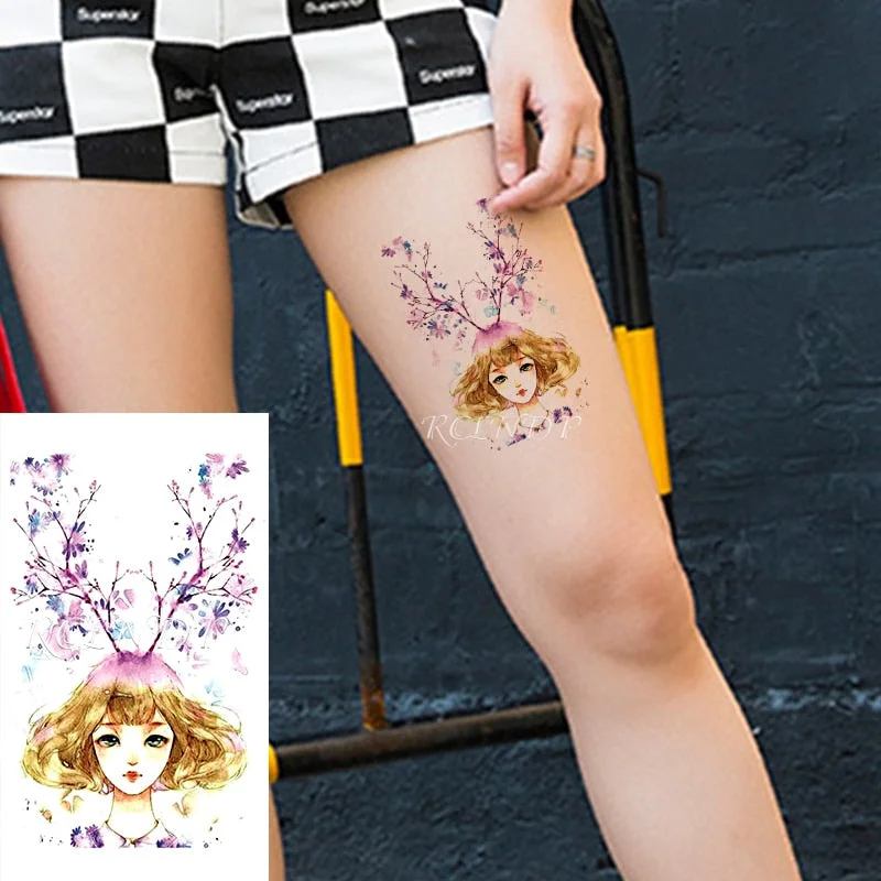 Waterproof Temporary Tattoo Sticker Butterfly Fake Tatto Flash Tatoo leg Arm hand foot tatouage for Girl Women lady