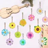 12Pcs DIY Flowers Diamond Painting Keychain（Double-Sided)