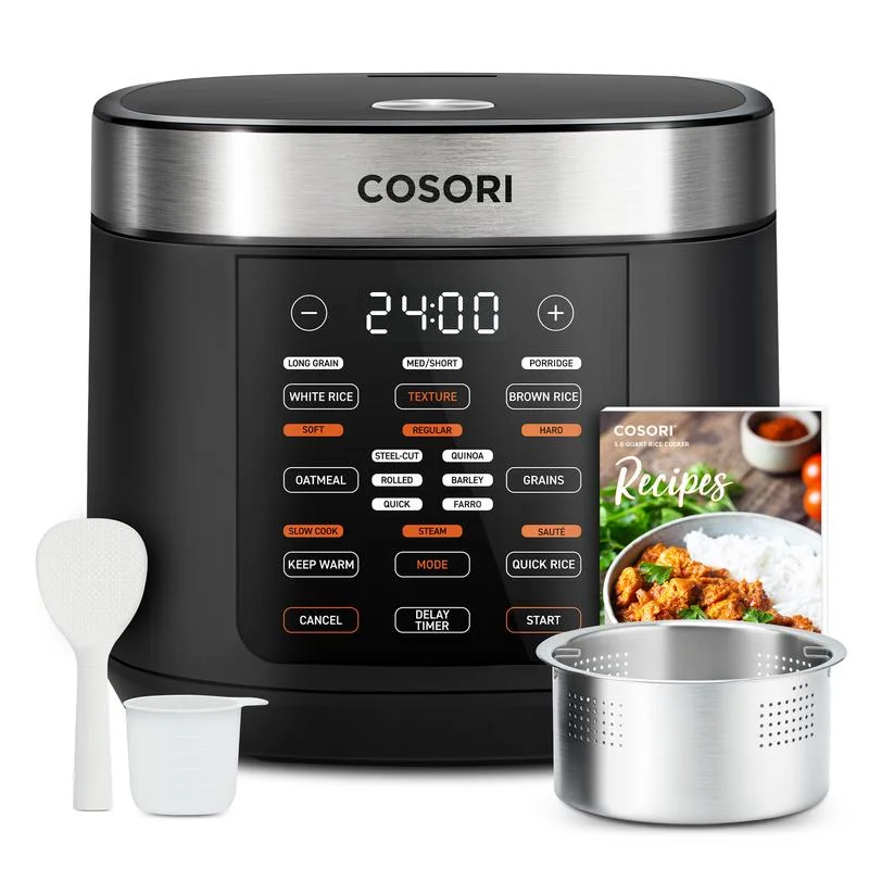 Multifunctional Rice Cooker Maker 18Functions,Slow Cooker, Saute, Stainless SteelSteamer, 24H Warmer, 24H Timer, Japanese StyleFuzzy Logic Technology, 50 Recipes, NonstickInner Pot,1000W,10 cup Uncooked