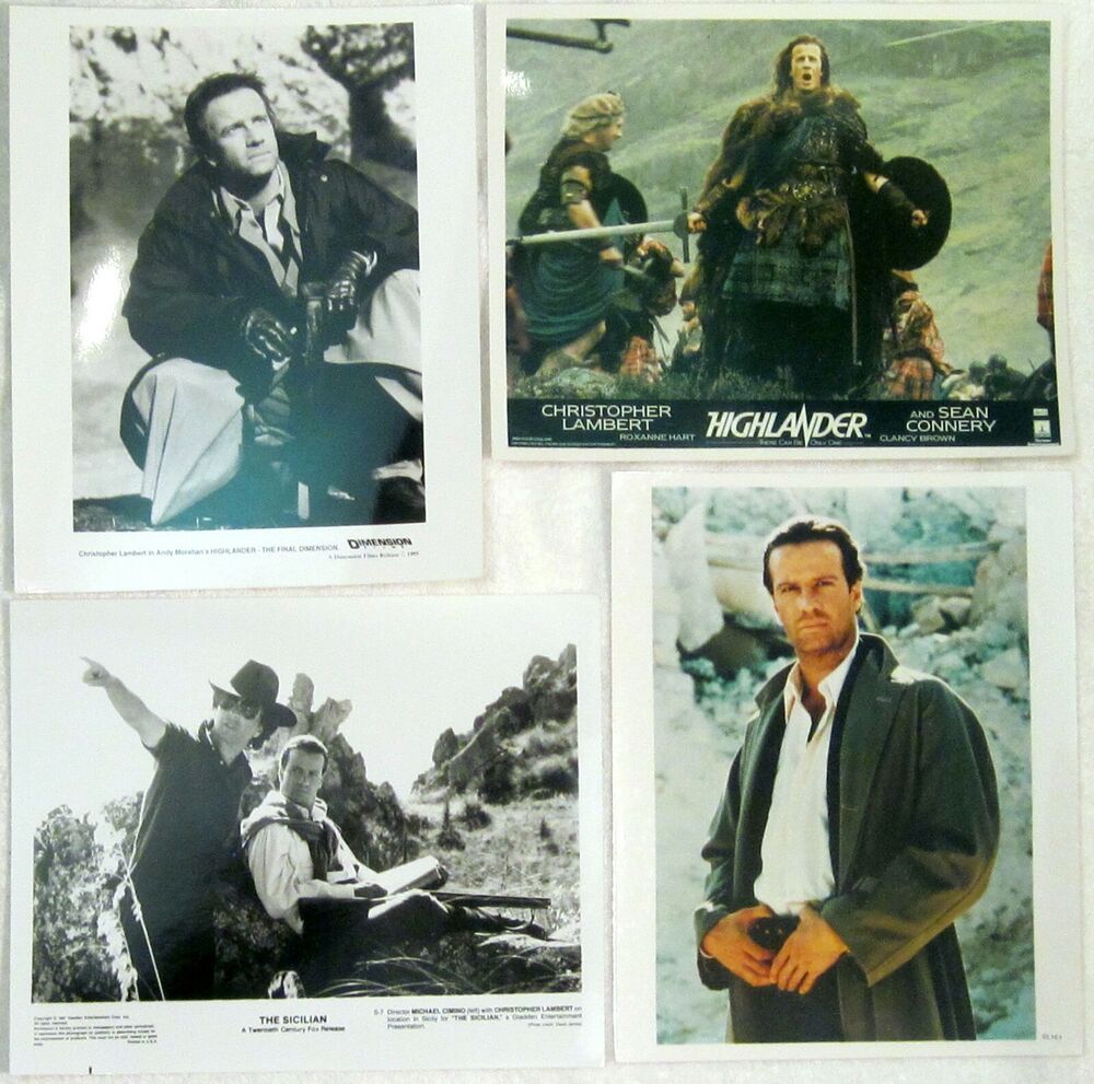 CHRISTOPHER LAMBERT 8x10 Photo Poster painting LOT nice group incl ORIGINALS & HIGHLANDER SCENES