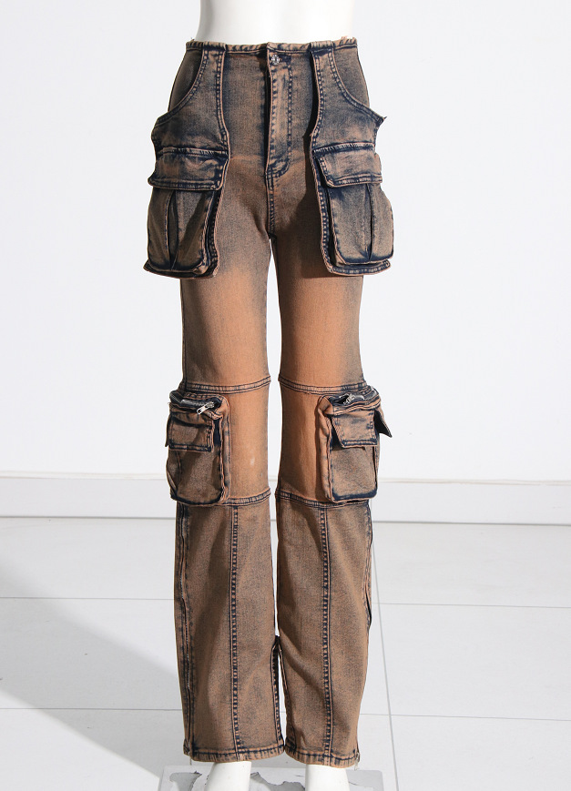 Trendy High-Street Cargo Jeans for Women - Spring 2025 Zara Collection with Stylish Pocket Details