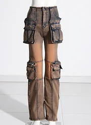 Trendy High-Street Cargo Jeans for Women - Spring 2025 Zara Collection with Stylish Pocket Details
