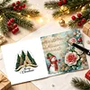 6pcs Poinsettia DIY Diamond Painting Cards Art 15x15cm for Adults