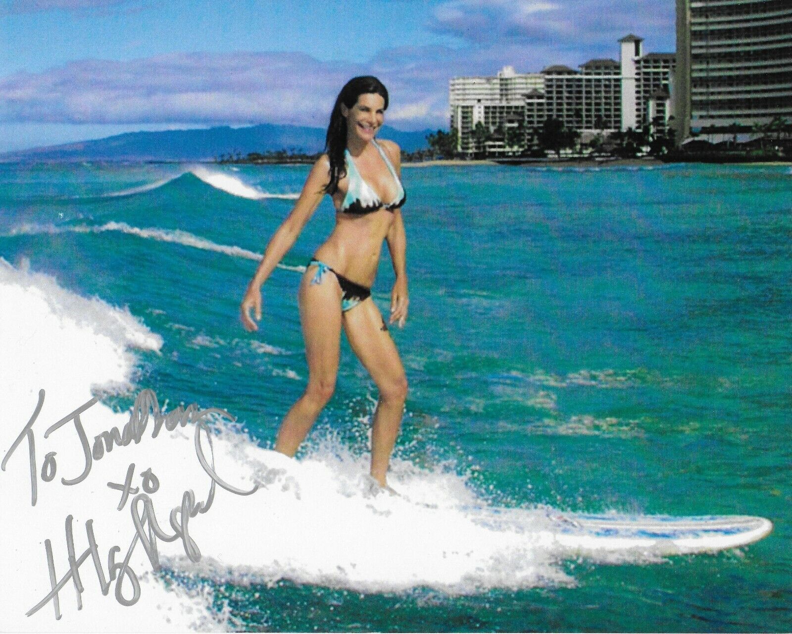 Hilary Shepard Autographed 8X10 Photo Poster painting (Signature personalized to Jonathan)