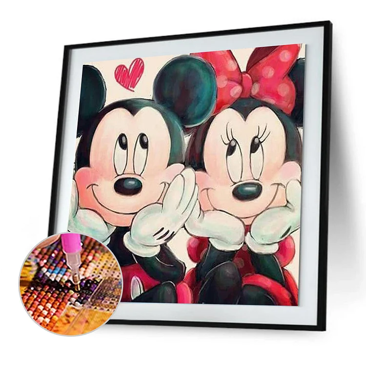 Mickey Mouse 30*30CM(Canvas) Full Round Drill Diamond Painting