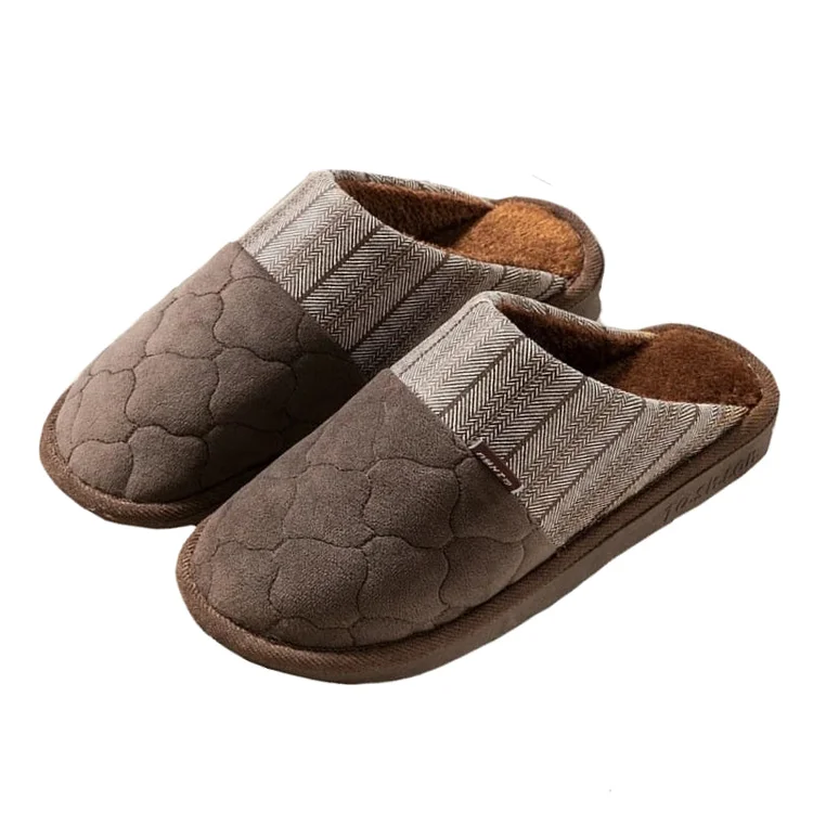 Men Velvet Winter Slippers Nonskid Indoor Shoes Radinnoo.com