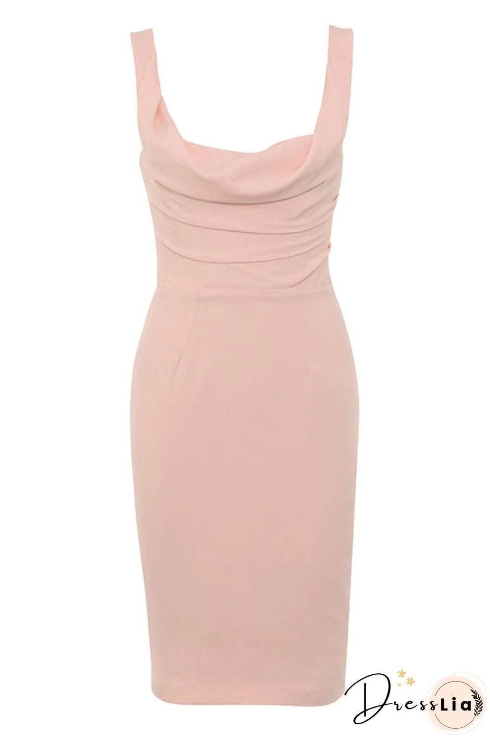 High Quality Pink Spaghetti Sexy Winter Dress Women Celebrity Party Club Vestidos Knee Length Slash Neck Dress