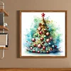 >SALE<Full Embroidery Eco-cotton Thread 11CT Printed Xmas Tree Cross Stitch Kit50x50cm