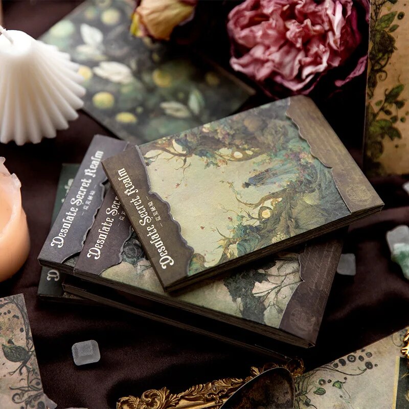 저널세이 48매 빈티지 꽃 장식용 소재지