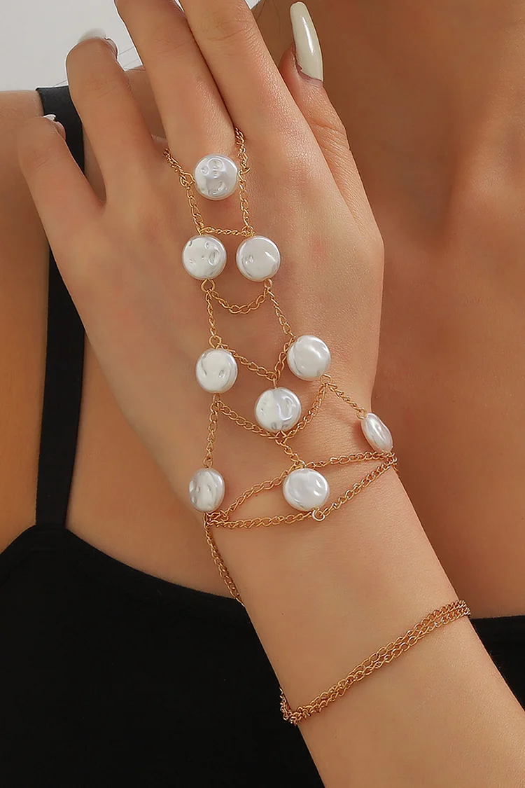 Fashionable Pearls Multi-Layered Bracelet