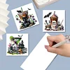 (US Only)6PCS DIY Halloween Drink Diamond Art Greeting Cards for Halloween and Holidays
