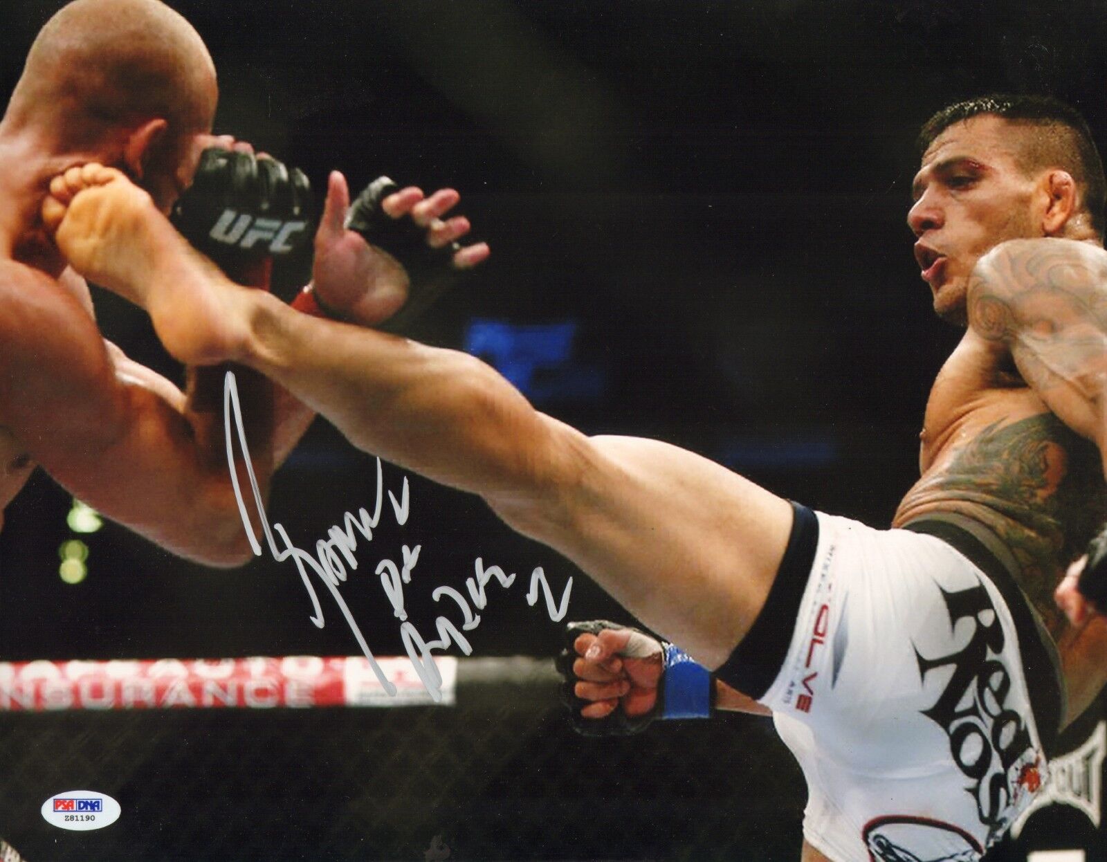 Rafael Dos Anjos Signed UFC 11x14 Photo Poster painting PSA/DNA COA 185 154 91 Picture Autograph