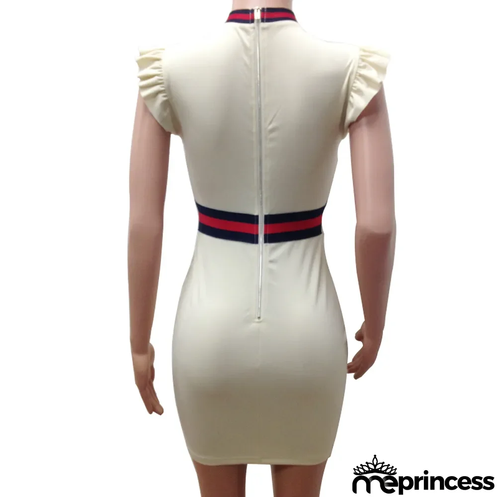 Office Lady Detailed Dress with Tie