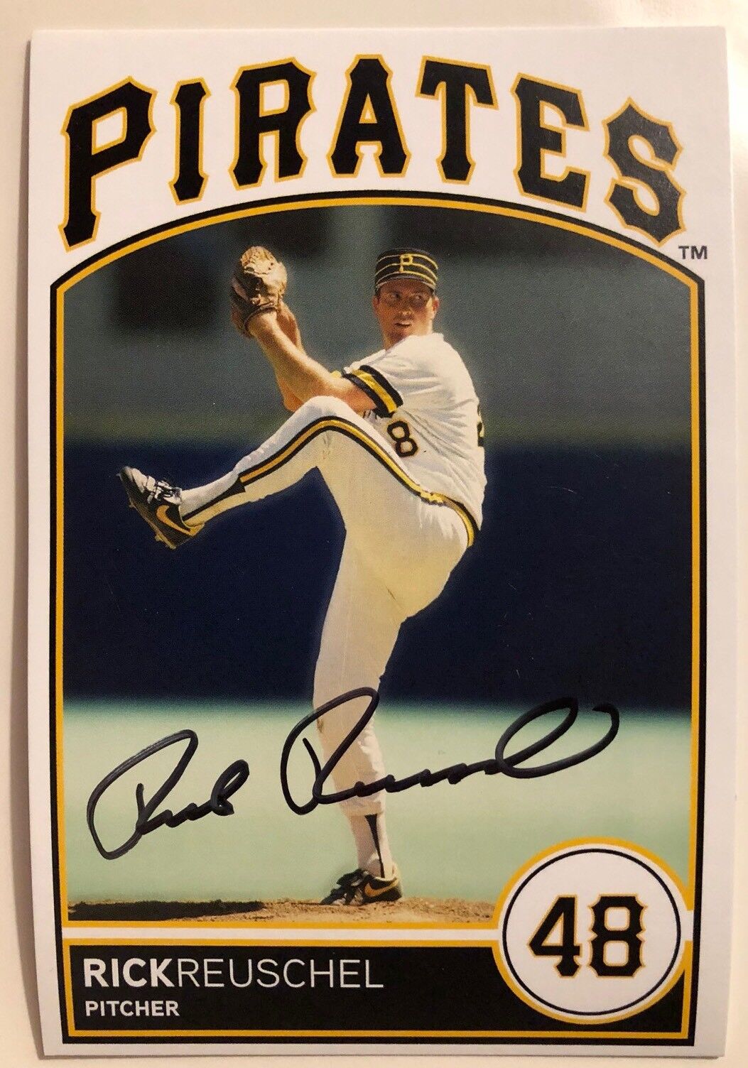 Rick Reuschel Hand SIGNED AUTOGRAPHED POSTCARD PIttsburgh PIRATES Photo Poster painting 4X6