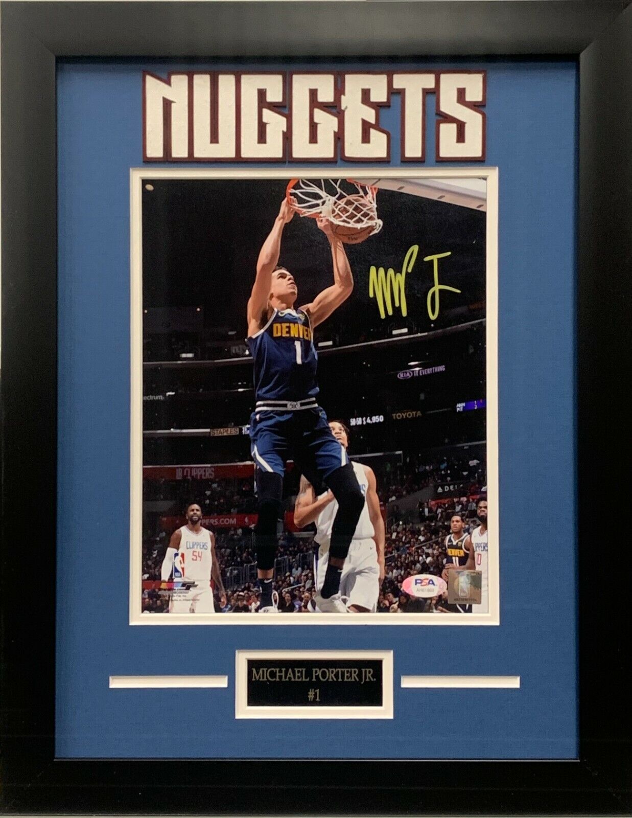 Michael Porter Jr. autographed framed 8x10 Photo Poster painting NBA Denver Nuggets PSA COA