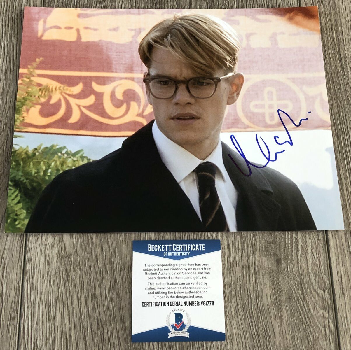 MATT DAMON SIGNED THE TALENTED MR. RIPLEY 8x10 Photo Poster painting w/PROOF & BECKETT BAS COA