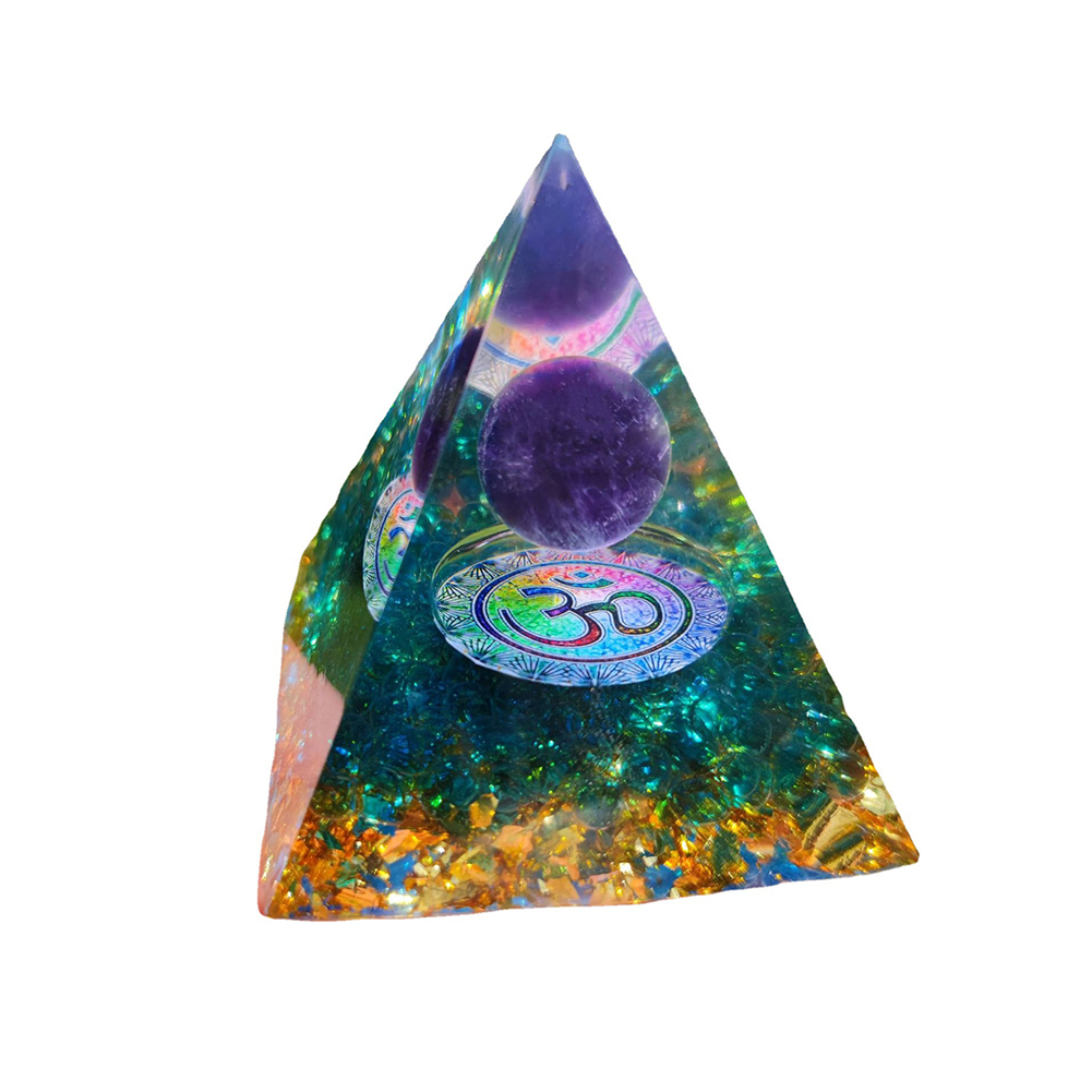 

6cm Natural Orgonite Pyramid Chakra, 501 Original