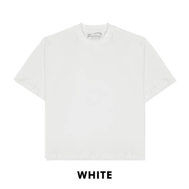 250GSM 100% Cotton Boxy Fit Cropped T-shirt BXT