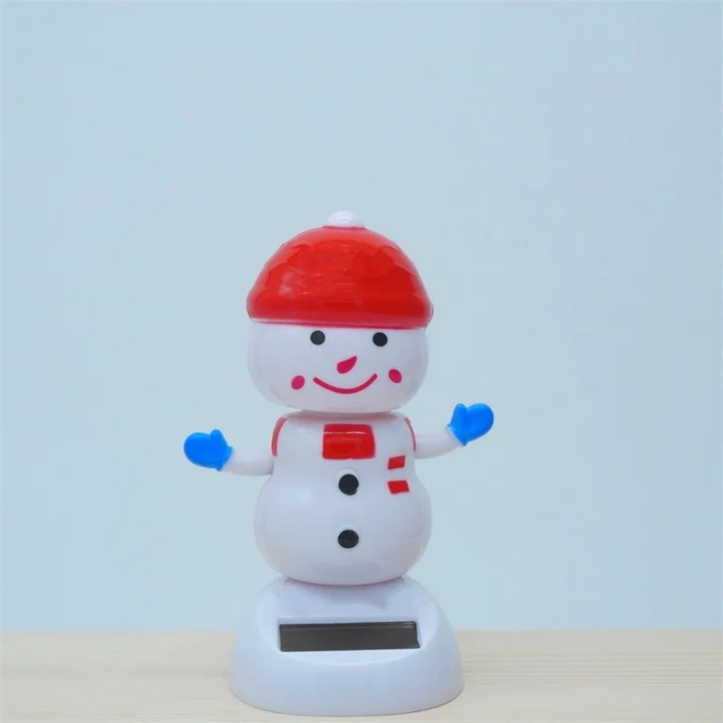 Christmas Solar-Powered Automatic Swinging Car Decor Creative Car Ornament