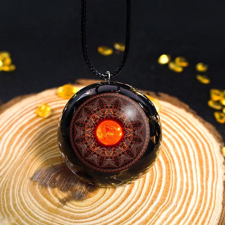 SUN SEED - EMF PROTECTION Obsidian Necklace