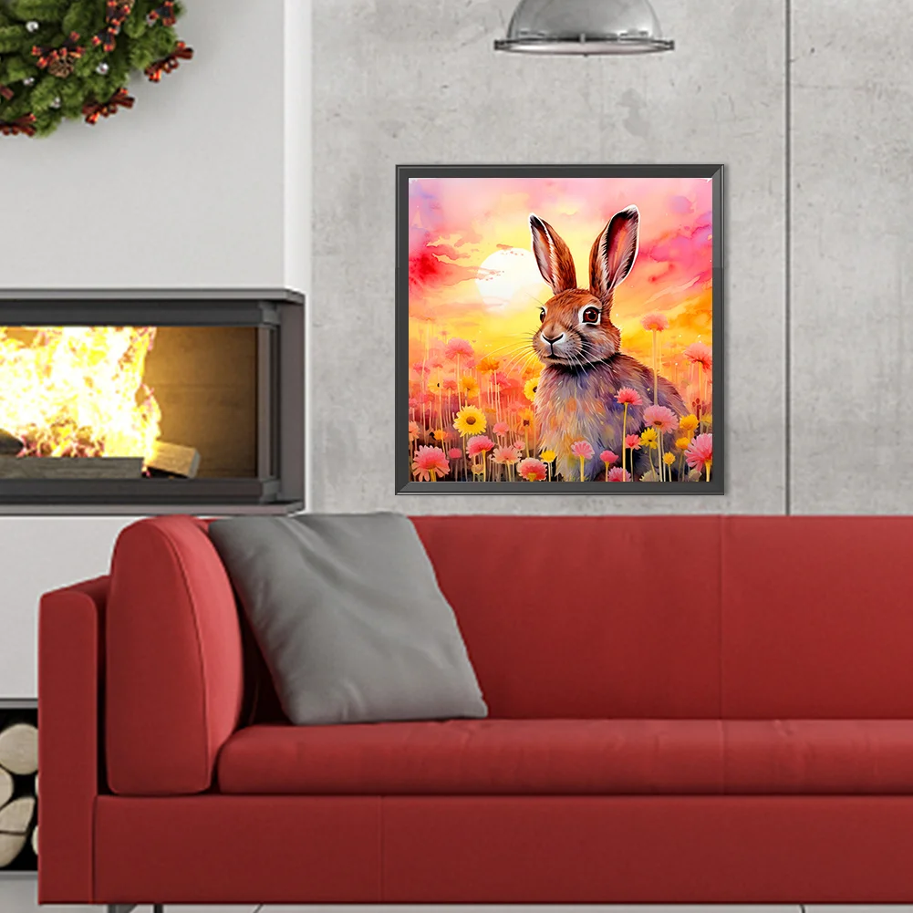 Diamond Painting - Full Round Drill - Daisy Rabbit(Canvas|40*40cm)