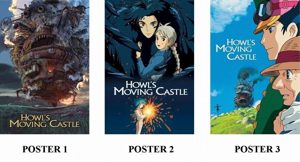 HOWLS MOVING CASTLE - ANIME - 3 Photo Poster painting POSTERS - QUALITY INSERTS FOR FRAMING