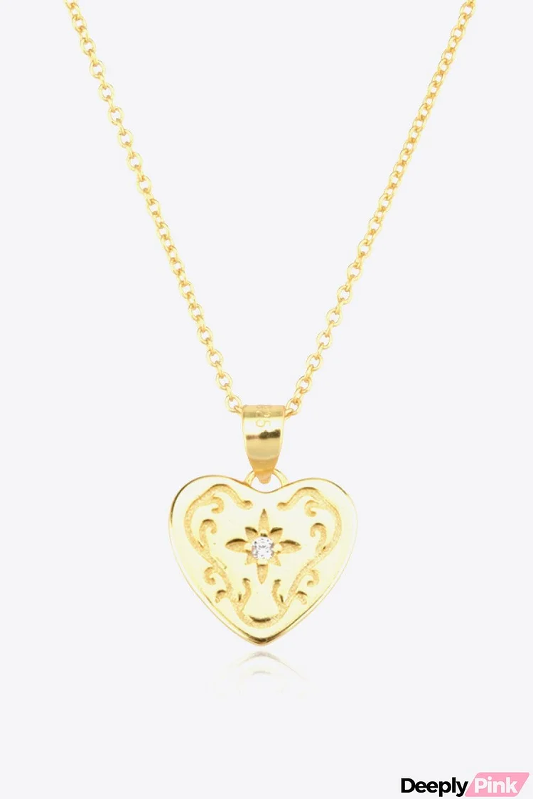 Heart Pendant 925 Sterling Silver Necklace