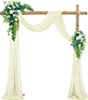 6/10FT Soft Chiffon Wedding Event Arch Curtains Table Runners