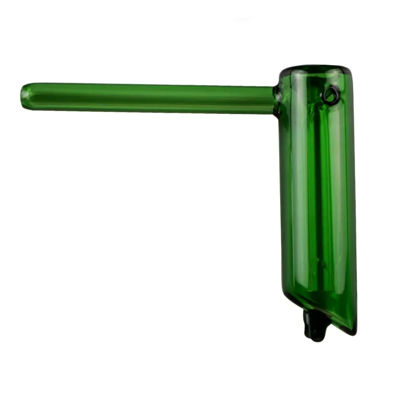 Blue Green White Color Glass Hammer Bubbler Pipe 