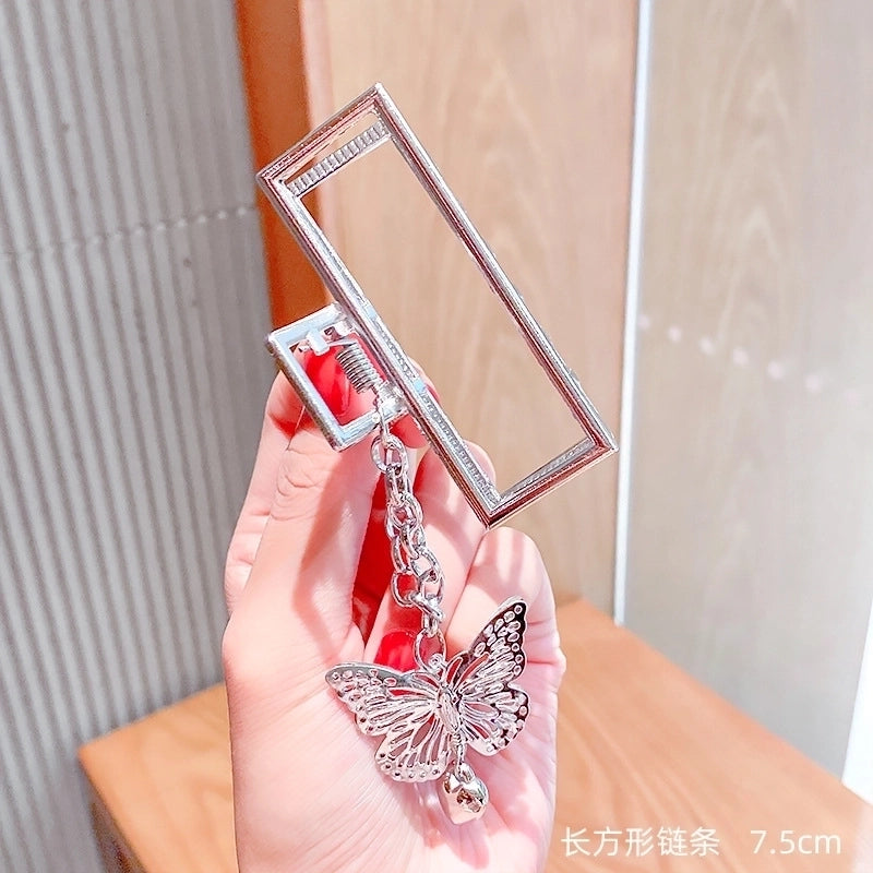 Simple Metal Catch Clip Large Shower Pearl Shark Clip