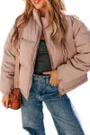 Women's Winter Thick Full Zipper Quilted Puffer Down Jacket