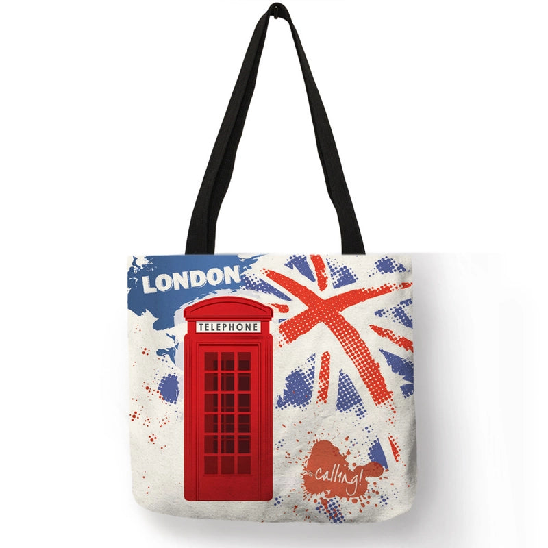 Women’s Medium Polyester Printing Basic Classic Style Square Open Shoulder Bag