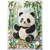 Gr&uuml;ner Panda DIY, teilweise Diamantperlen-Malerei-Kunstsets, 30x40cm, Spezialform-Perlengem&auml;lde, Bildkunst, Bastelarbeiten f&uuml;r Wanddekoration zu Hause