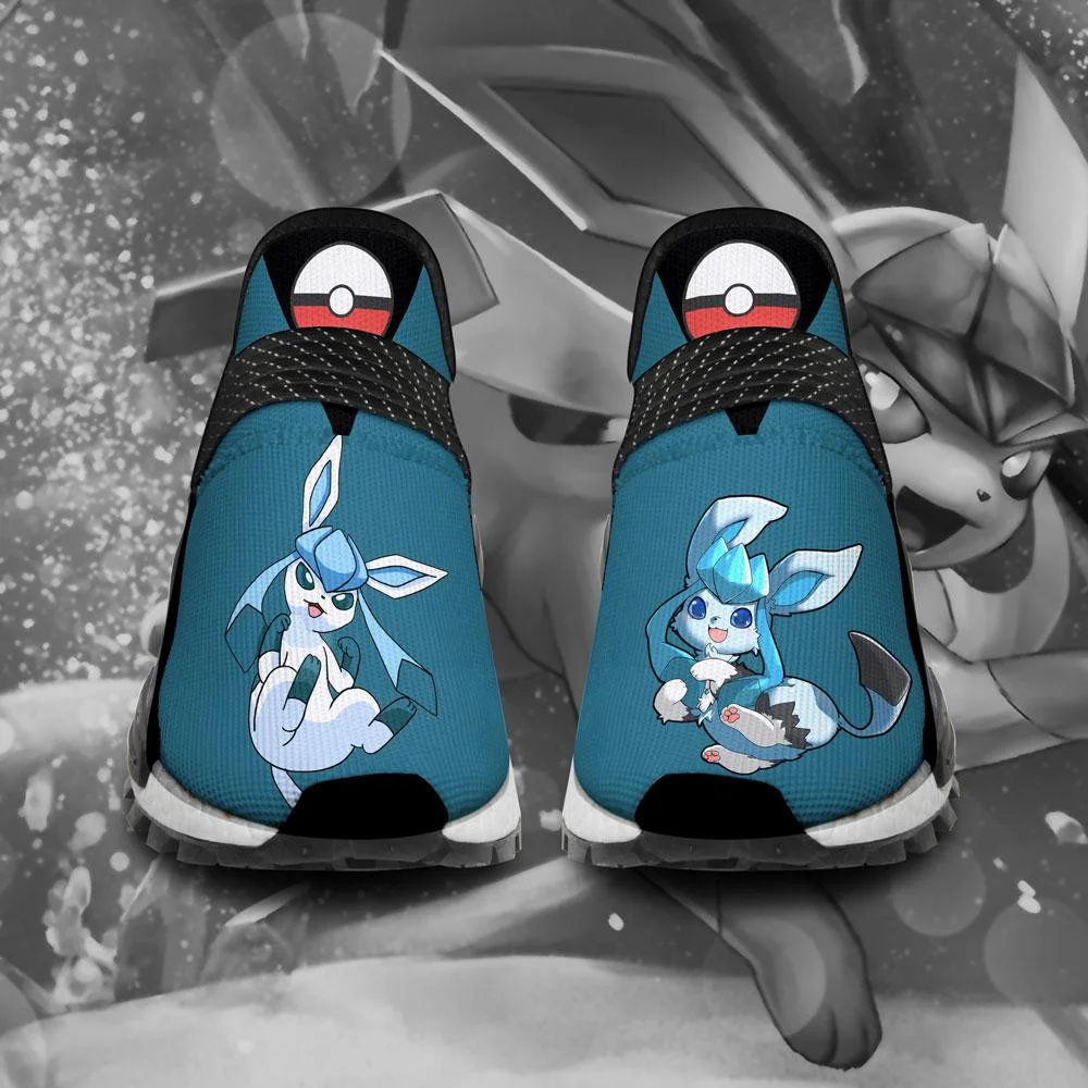 Kingofallstore - Anime Shoes Glaceon ND NMD Shoes Pokemon Custom Anime NMD Shoes