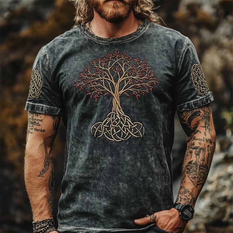 Men's Viking Golden Tree Of Life Cozy T-Shirt